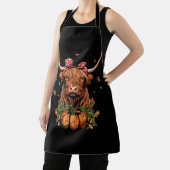 Highland Koe Herfst en laat pompoenen herfst dank Schort (Insitu)