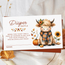 Highland Koe Herfst Schattige Baby shower Luier Ra