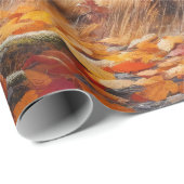 Highland Koe herfst Waterverf Cadeaupapier (Rol Hoek)
