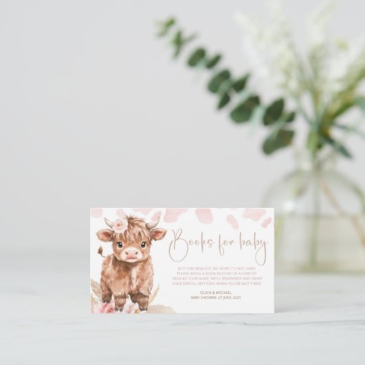 Highland Koe Holy Koe baby shower Enclosure Kaart (Staand voorkant)