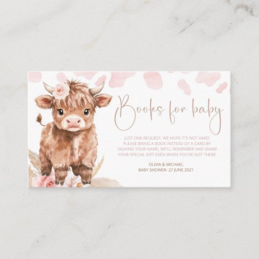 Highland Koe Holy Koe baby shower Enclosure Kaart (Voorkant)