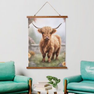 Highland koe home decor hangend wandkleed