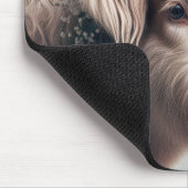 Highland Koe in Baby's Breath Muismat (Hoek)