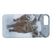 Highland Koe in de sneeuwzaak iPhone Case-Mate iPhone Case (Achterkant (Horizontaal))