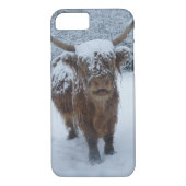 Highland Koe in de sneeuwzaak iPhone Case-Mate iPhone Case (Achterkant)