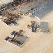 Highland Koe in het winterlandschap Legpuzzel (Zijkant)