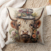 Highland koe in hoofdkleding 1 van 4 kussen (Deken)