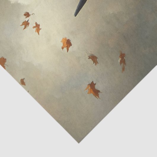 Highland Koe in Pompoen Patch Decoupage Tissuepapier (Detail)