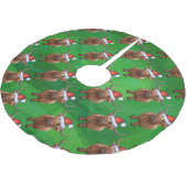Highland Koe in Santa Hat Pattern op groen Kerstboom Rok (Gekanteld)