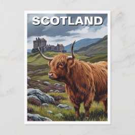 Highland Koe in Schotland Reizen Briefkaart