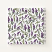 Highland Koe in Snow Waterverf Custom Christmas Notitieboek (Achterkant)