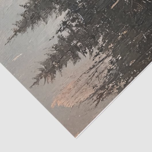 Highland Koe in winterlandschap Decoupage Tissuepapier (Detail)