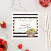 Highland Koe Invitation, Koe Birthday Servet (Insitu)