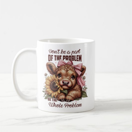 Highland Koe is het hele probleem Koffiemok (Links)