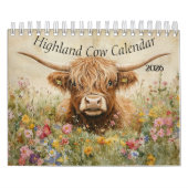 Highland Koe Kalender 2025 (Hoes)