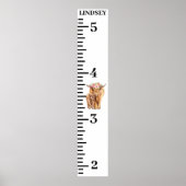 Highland Koe Kalf Groei Grafiek Poster (Voorkant)