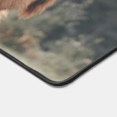 Highland koe kalf herfstgras monogram initiaal bureaumat (Hoek)