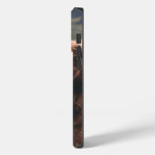 Highland koe kalf herfstgras monogram initiaal Case-Mate iPhone case (Achterkant / Links)