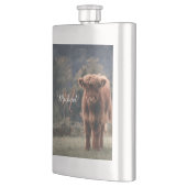 Highland koe kalf herfstgras monogram initiaal flacon (Links)
