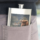 Highland koe kalf herfstgras monogram initiaal flacon (Voorbeeld)