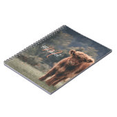 Highland koe kalf herfstgras monogram initiaal notitieboek (Linkerzijde)