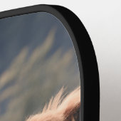 Highland koe kalf herfstgras monogram initiaal pickleball paddle (Links Detail)