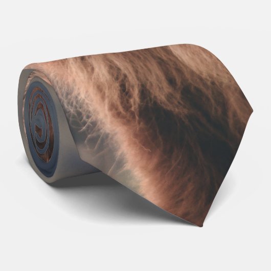 Highland koe kalf herfstgras monogram initiaal stropdas (Opgerold)