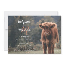 Highland koe kalf monogram eerste verjaardagsfeest