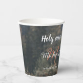 Highland koe kalf monogram eerste verjaardagsfeest papieren bekers (Voorkant)