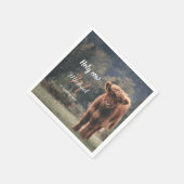 Highland koe kalf monogram eerste verjaardagsfeest servet (Hoek)