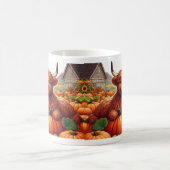 Highland Koe kalveren rusten tussen pompoenen Koffiemok (Center)