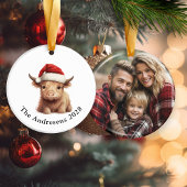 Highland Koe keramische foto Ornament