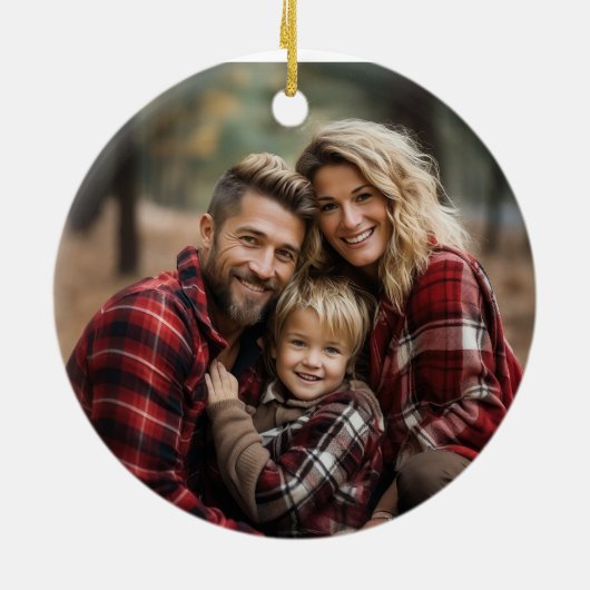 Highland Koe keramische foto Ornament (Achterkant)