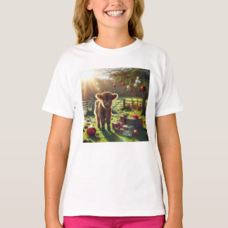 Highland koe Kerst T-shirt