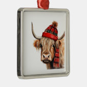Highland koe kerstversiering metalen ornament (Rechts)