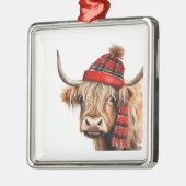 Highland koe kerstversiering metalen ornament (Links)