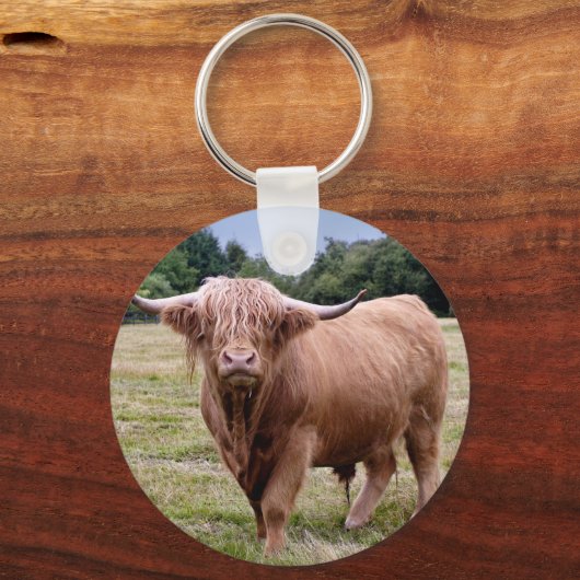 Highland Koe Keyring Sleutelhanger (Voorkant)