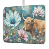 Highland Koe Kleurrijke Kosmos 2 afbeeldingen Luchtverfrisser (Links)