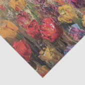Highland Koe Kleurrijke Tulpen Decoupage Tissuepapier (Detail)