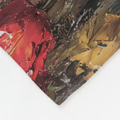 Highland Koe Kleurrijke Tulpen Schilderen Fleece Deken (Hoek)