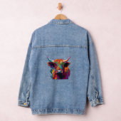 Highland Koe, koe, Highland koe kunst, schattig Hi Denim Jacket (Hangar)