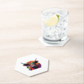 Highland Koe, koe, Highland koe kunst, schattig Hi Kartonnen Onderzetters (Insitu)