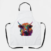 Highland Koe, koe, Highland koe kunst, schattig Hi Schort (Voorkant)