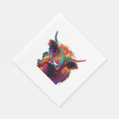 Highland Koe, koe, Highland koe kunst, schattig Hi Servet (Hoek)