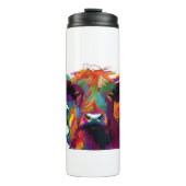 Highland Koe, koe, Highland koe kunst, schattig Hi Thermosbeker (Voorkant)