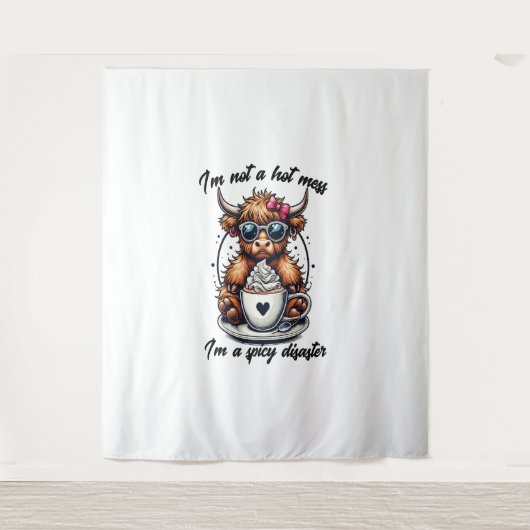 Highland Koe Koffie, Koffie Koe Wandkleed (Voorkant)