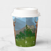 HIghland Koe komen en gaan feest Papieren Bekers (Rechts)