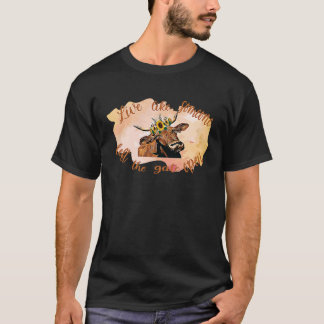 Highland Koe live alsof iemand de poort open heeft T-shirt