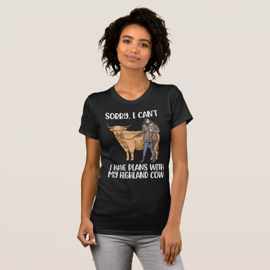 Highland Koe Lover Women Scottish Highland Koe T-shirt (Voorkant volledig)