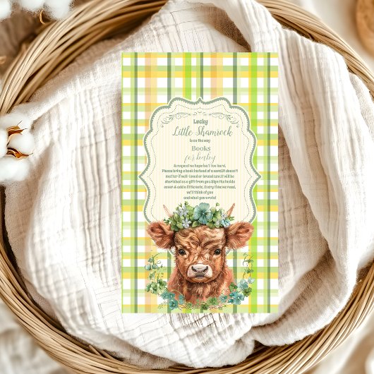 Highland Koe Lucky Little Sha Boeken voor Baby Enc Informatiekaartje